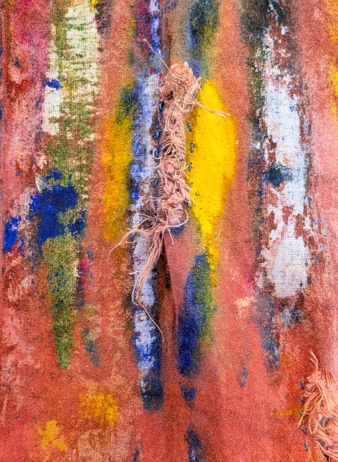 Torn acrylic