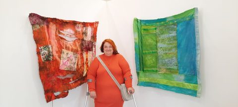 The artist with Seasons of the Soul II and III